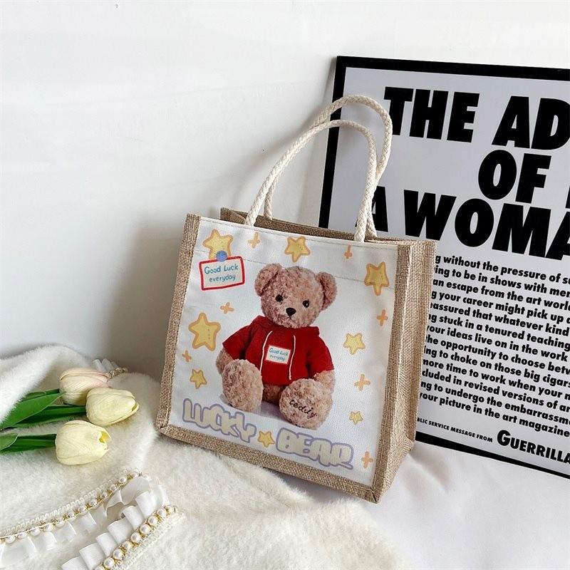 

Trendy Japanese Canvas Tote Bag For Women Stylish Floral Print Handbag Ideal For Work And Daily Use Style One
