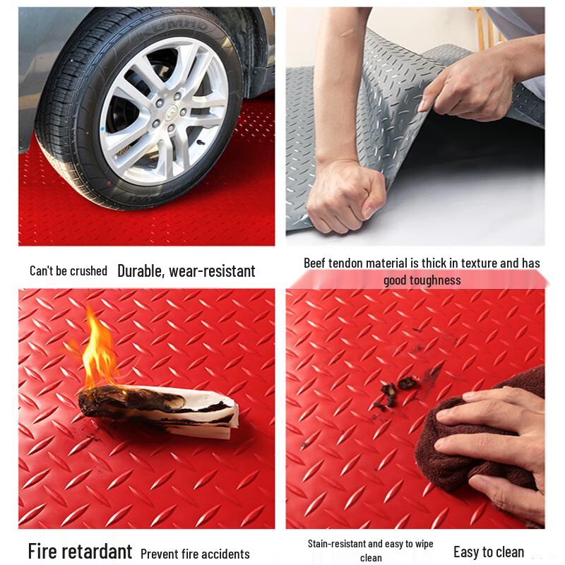 Camel Bell DD0037 Grey Herringbone PVC Anti-slip Floor Mat