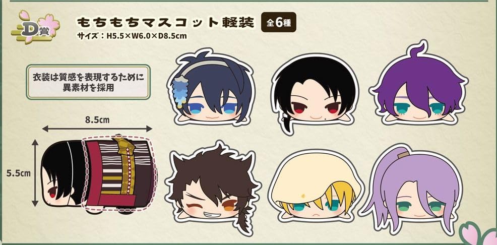 Mochimochi Maskottchen [Kujiou] Touken Ranbu ONLINE vol.1 D Preis Mochimochi Maskottchen Leichte Kleidung Yamabagiri Kunihiro