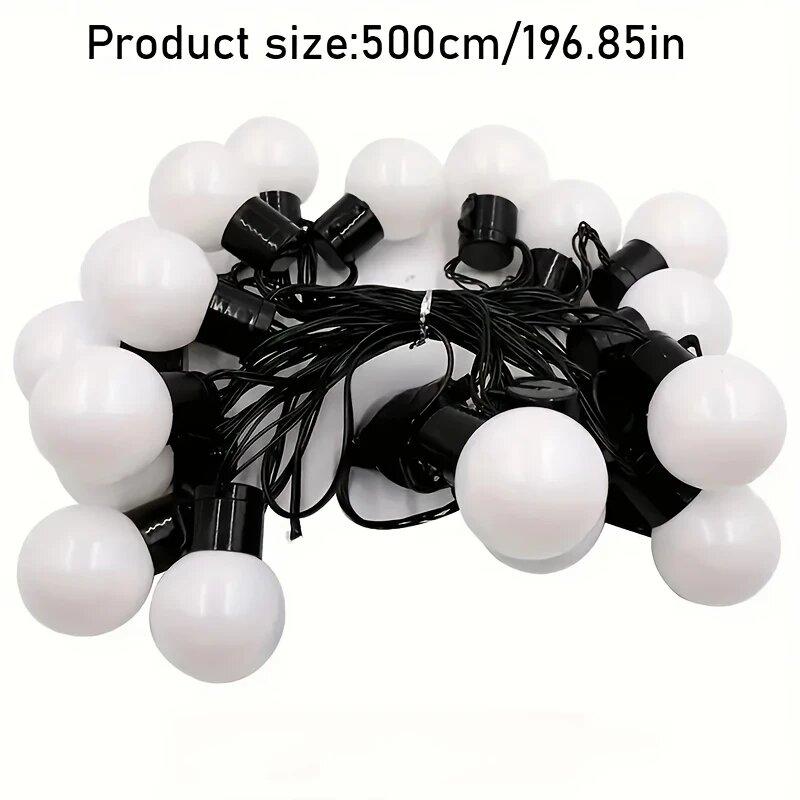 1PC LED Solar Light String,Outdoor White Balls Decoration Lights Hanging Lights For Garden,Yard,Patio,Balcony,Camping&Holidays