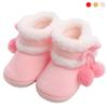 Fleece Cotton Shoes Warm Baby Footwear Wear Resistant Infant First Walking Shoes  Winter