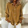 Women's Shirt Blouse Christmas Print Button Long Sleeve Casual Basic Shirt Collar Regular Top
