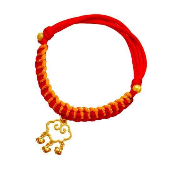 

Ошейник для домашних животных с колокольчиками, регулируемый плетеный праздничный кулон ручной работы с замком на долговечность, маленькая собака, щенок S красный