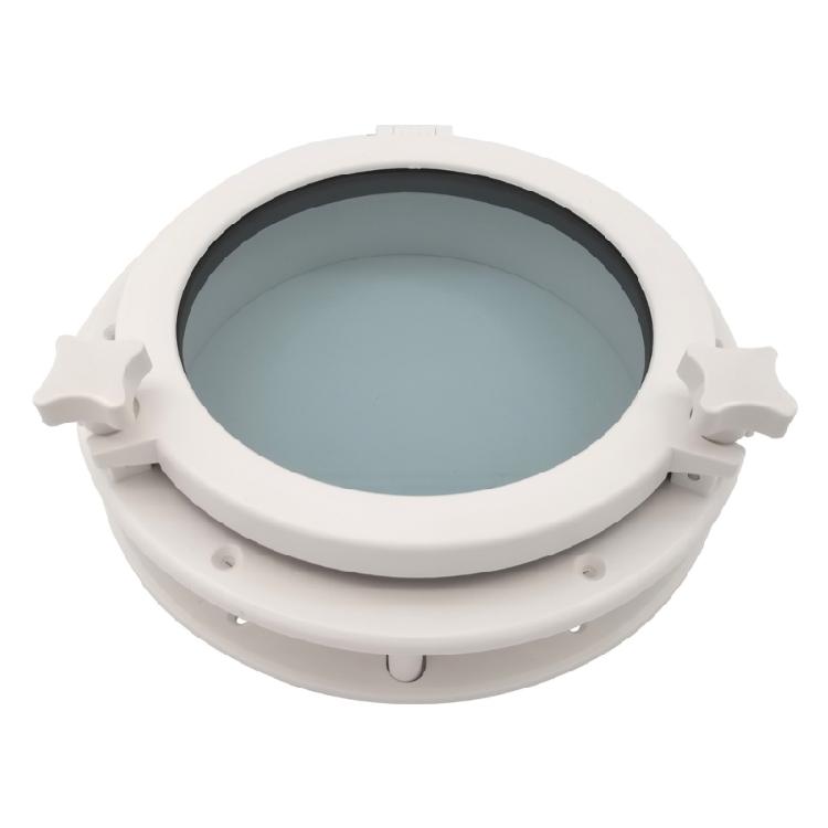 Round Boat Hatches Portlight Porthole Window ABS Easy Assembly 4mm Safety Glass Corrosion Resistant Marine