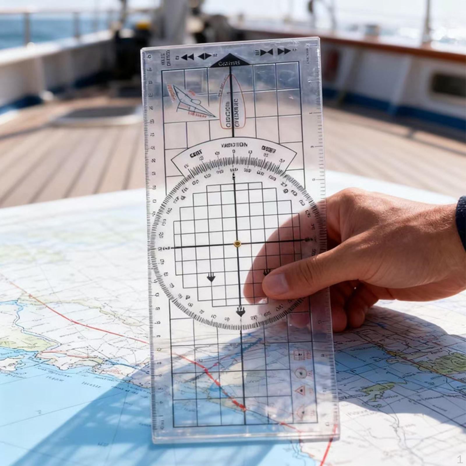 

Course Navigation Protractor High Performance Marine Sailing Professional Strong Useful Clear Ruler
