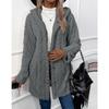 Women S Hooded Fleece Cardigan Long Sleeve Casual Warm Coat