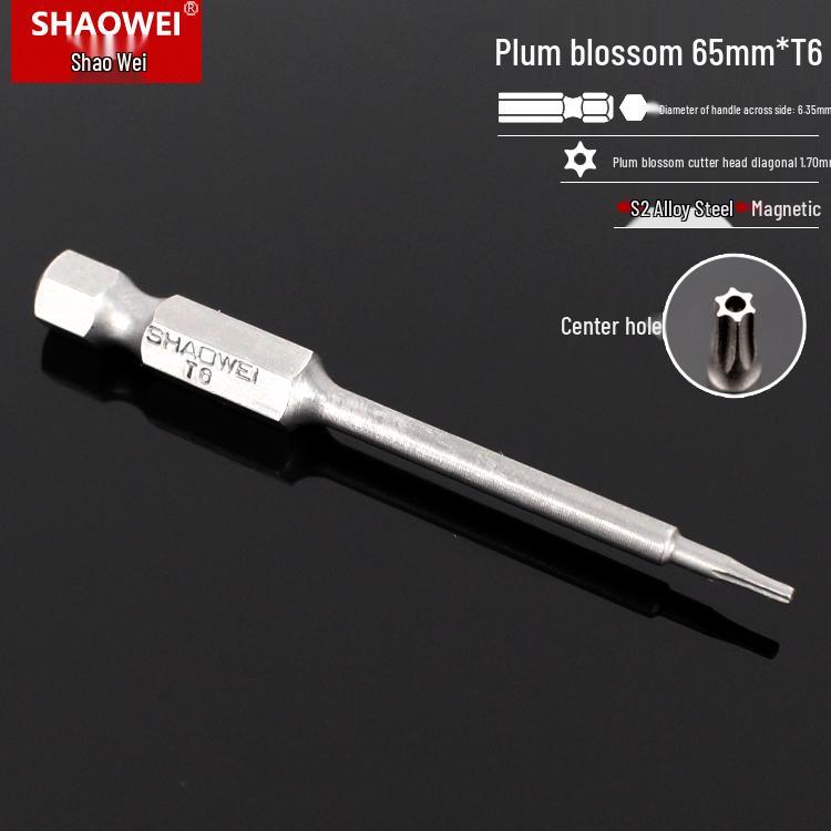 Magnetic 50mm Star Screwdriver & Hex Bit Set for Electric Drills