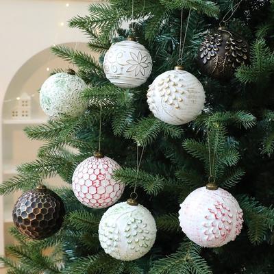 12 Stück Retro Plastik Weihnachtskugel Set 8cm Mehrfarbig Weihnachtsbaumschmuck Kugel Antike Weihnachtskugeln Schaufensterdekoration
