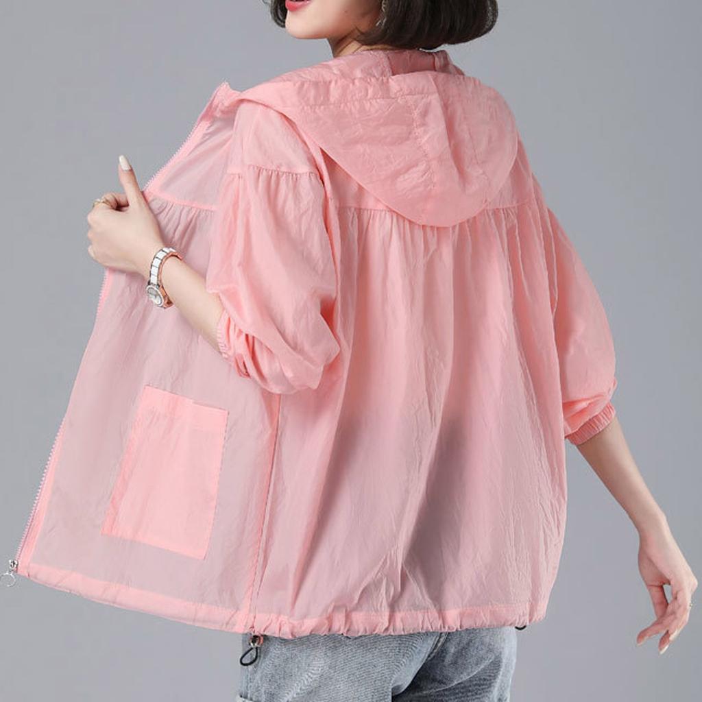Women's Casual Solid Color Loose Clothing, Fashionable Cardigan Jacket Cardigan Jacket