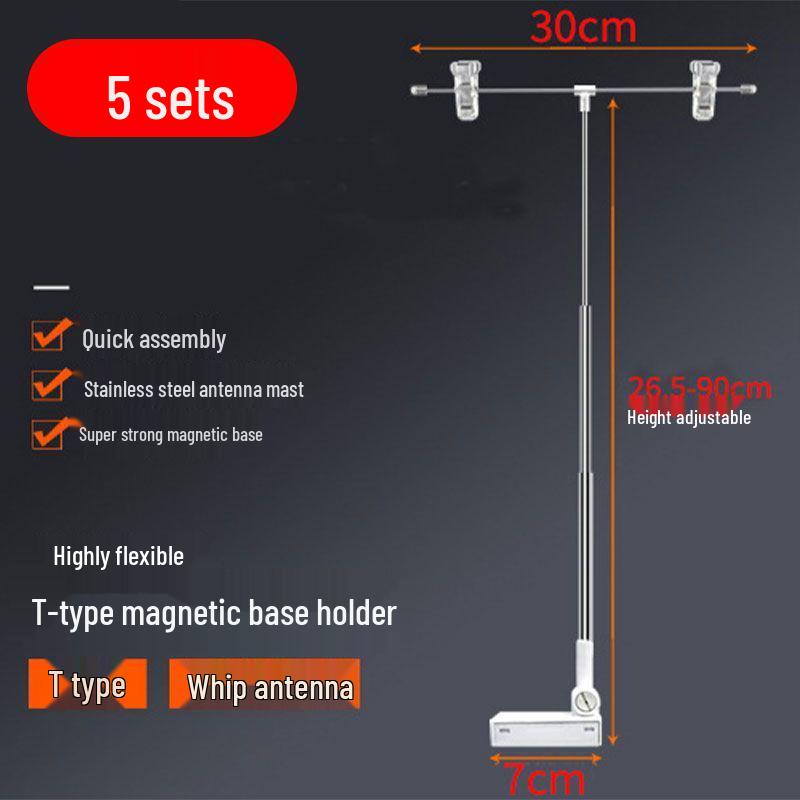 Stainless Steel T-Shaped Retractable Desktop Poster Display Stand