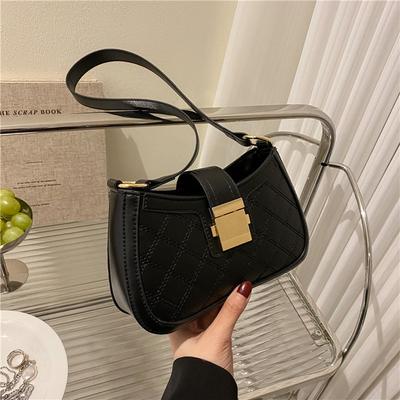 Trendy Texture Bag, Single Shoulder Bag, Niche Design, Portable Women's Simple and Fashionable Underarm Bag
