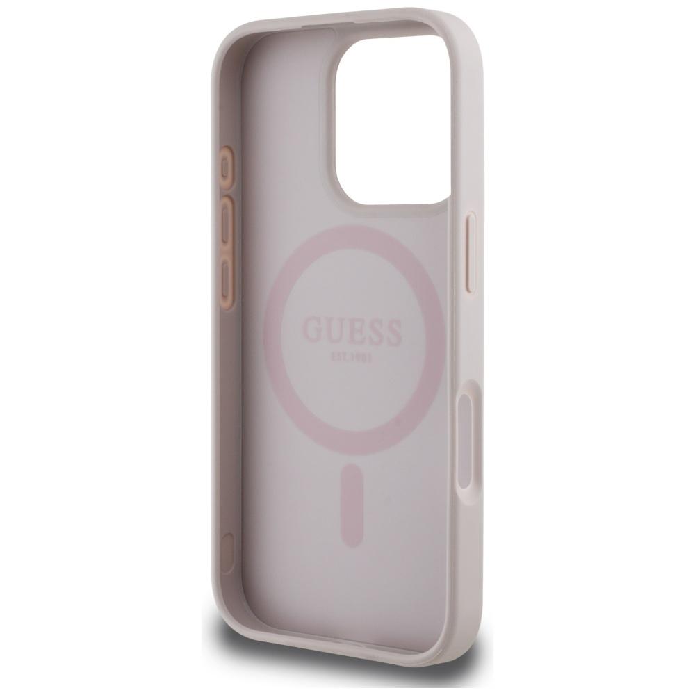 Etui Guess 4G Circle Classic Logo        Magsafe Do Iphone 16 Pro Max Różowy