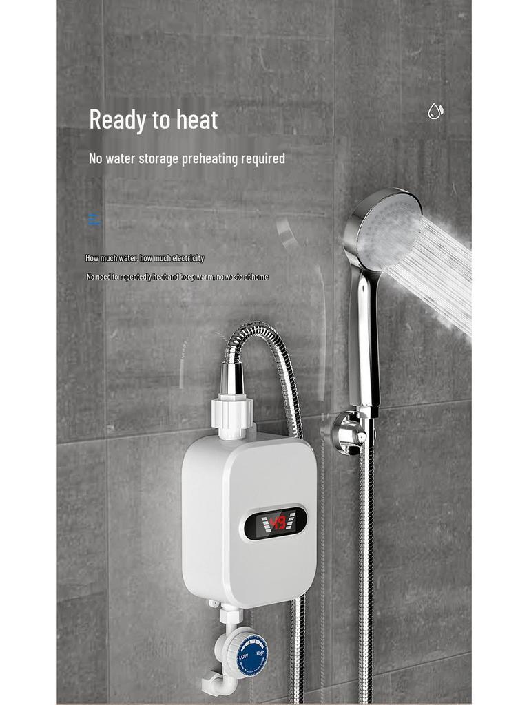 Mini-Wandmontierter Instant-Durchlauferhitzer für Dusche mit konstanter Temperatur