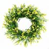 Lavender Flower Wreath Indoor Outdoor Artificial Lifelike Appearance for Fireplace Mantel