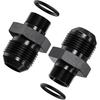 2Pcs 6AN Male To M16 X 1.5mm Male Swivel Flare Metric Fitting Adapter, Black Straight Hard Aluminum Hex Anodized Connector, Automotive Accessories