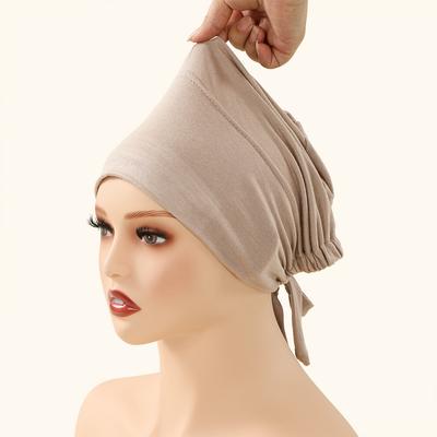 Hijabs Antidérapants en Coton Modal Attache Élastique à l'Arrière Bonnet Intérieur Haute Qualité Sous-hijab Foulard Islamique Musulman pour Femmes Bonnets Hijab