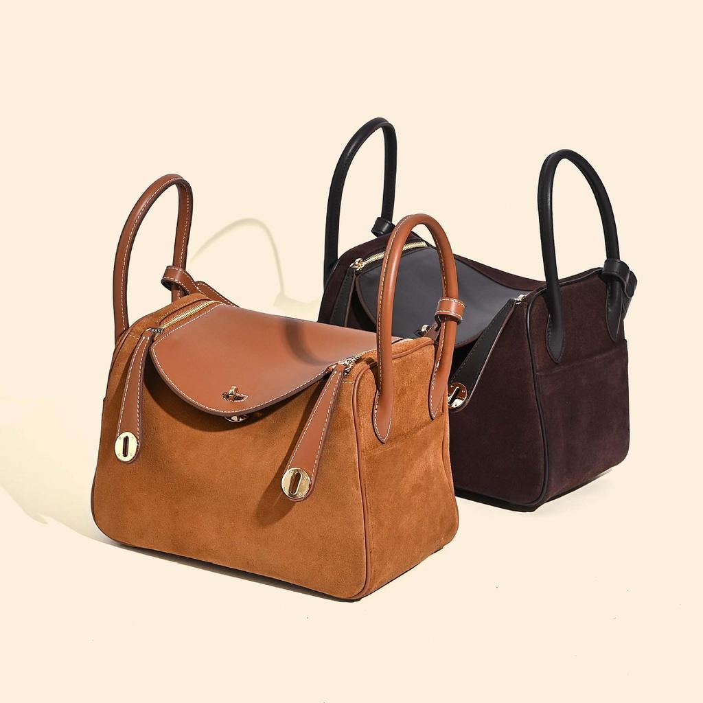 Damska torba Lindy Doctor ze skóry krowiej 2025: Skóra matowa, Duża pojemność, Modna torba na dojazdy do pracy i na ramię na jesień/zimę