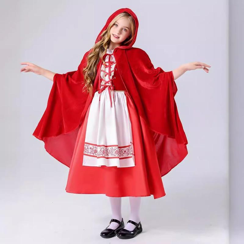 New Halloween Children's Little Red Riding Hood Party Nightclub Dance Queen Christmas Dress