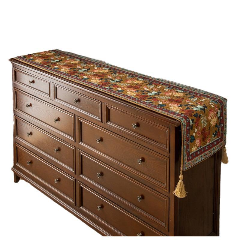 Retro American Luxury Table & Cabinet Runner - High-Grade Cloth Cover