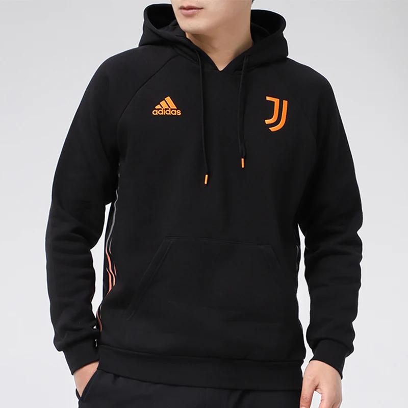 Adidas Juve Reisehettegenser med fotballtrykk og fleecefôr Herre Topper Svart GK8605