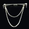 Gentlemen Tie Clip Bar Clasp Cravat Pin Skinny Collar Silver Gold Necktie Brooch