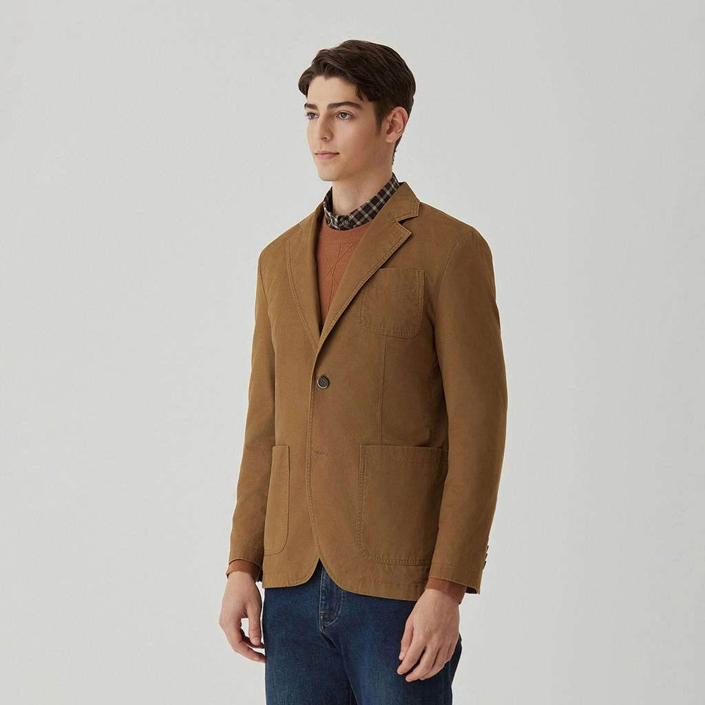 Ferraromilano Cation Washed Work Jacket Brown (Am0Ejk35457)