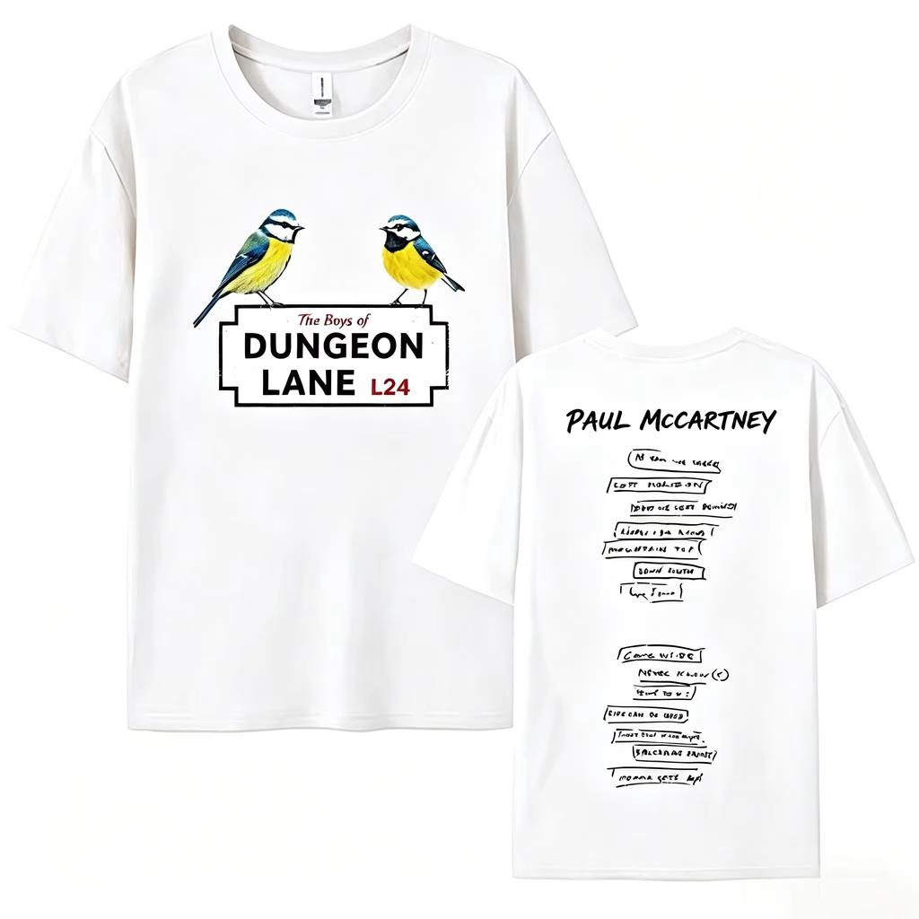 2026 Estate The Boys of Dungeon Lane Paul McCartney T-Shirt 2026 Nuova Maglietta Album Unisex Cotone Manica Corta Streetwear