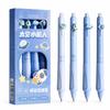 4 Pcs Creative Space Planet Erasable Pens 0.5mm Blue Ink Comfort Grip Writing Pen School Office Stationery Gift