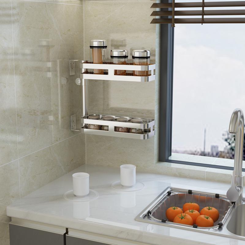 304 Stal nierdzewna Obrotowa Półka Ścienna Do Kuchni i Łazienki Narożna