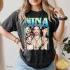 Nina Chuba Bootleg T-shirt German Singer Vintage Graphic T-shirt Retro Women Men Oversized Streetwear Short Sleeve High Quality Female Male Clothing