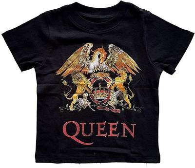 Rock Off Královna Tričko pro batolata Klasické logo s erbem Oficiální Černá 12 měsíců až 5 let Velikost 4 roky