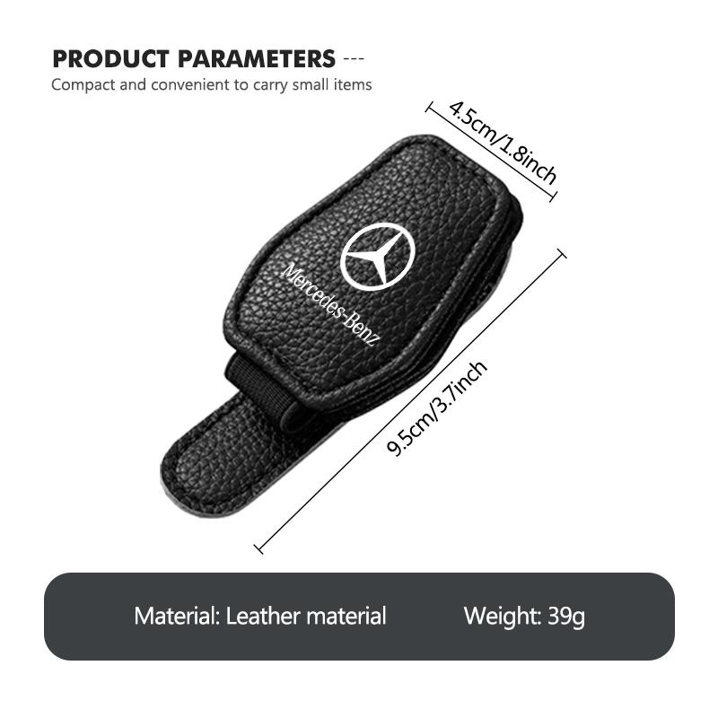 AAVM1 Magnetic Leather Eyeglass Hanger Clip Universal Sunglasses Holder For Mercedes Benz W211 W124 W176 W177 C180 C200 C260 C300 GLC
