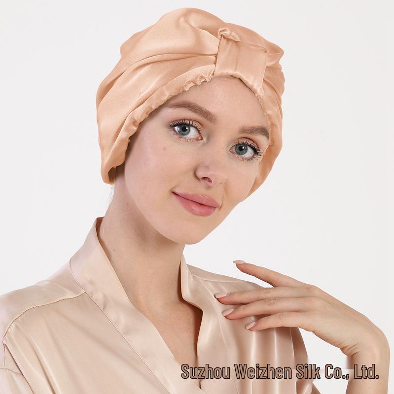 Schlafmütze aus Maulbeerseide - 100% Seide Haar- und Kopftuch für Zuhause & Wochenbettpflege
