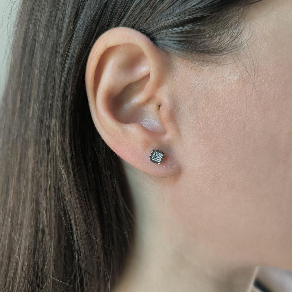 Silver Earrings with Cubic Zirkonia (2191667)