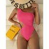 Bikini Verano para Mujer Sexy Traje de Baño de Una Pieza Un Hombro Ropa de Playa para Mujer