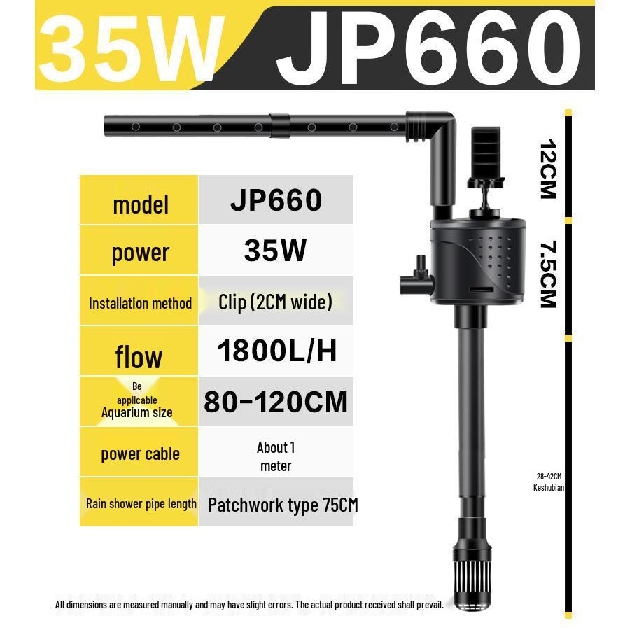 Silent Aquarium Pump: 3-in-1 Filter, Circulation, and Oxygenation for Small Tanks
