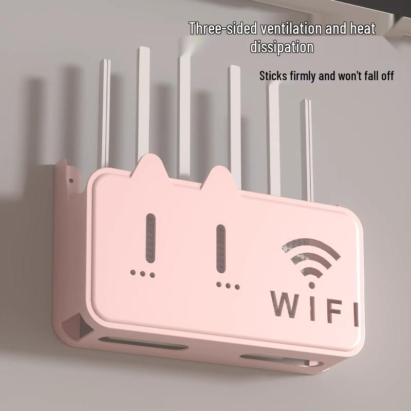 Nástěnná police na router a modem bez vrtání