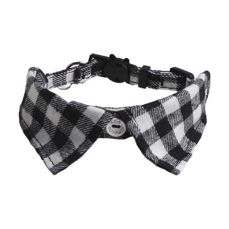 New Pet Cat Collar British Gentleman Plaid Bow Tie Stylish Accessory for Cats Dog Accessories Cat Collar Dog Y Harness