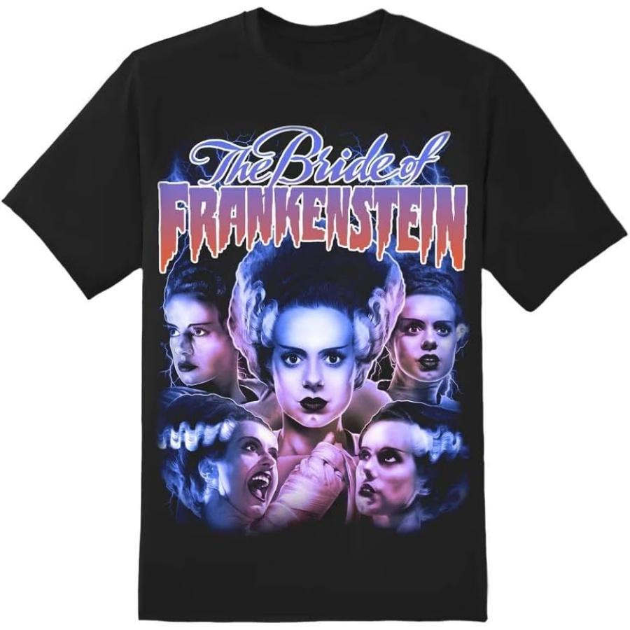 Мужская футболка Rock Rebel с коллажем «Невеста Франкенштейна» Черная XXXXXL разноцветный
