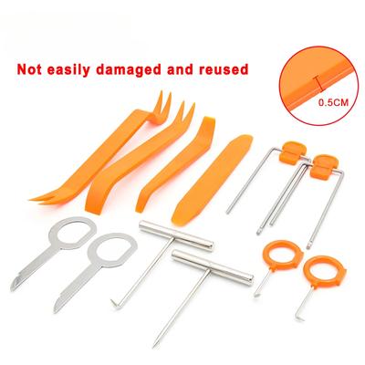 Kit d'outils de démontage automatique de haute qualité 12 pièces pour autoradio, clip de porte, panneau de garniture, tableau de bord, démontage audio, kit de levier, ensemble de remise en état