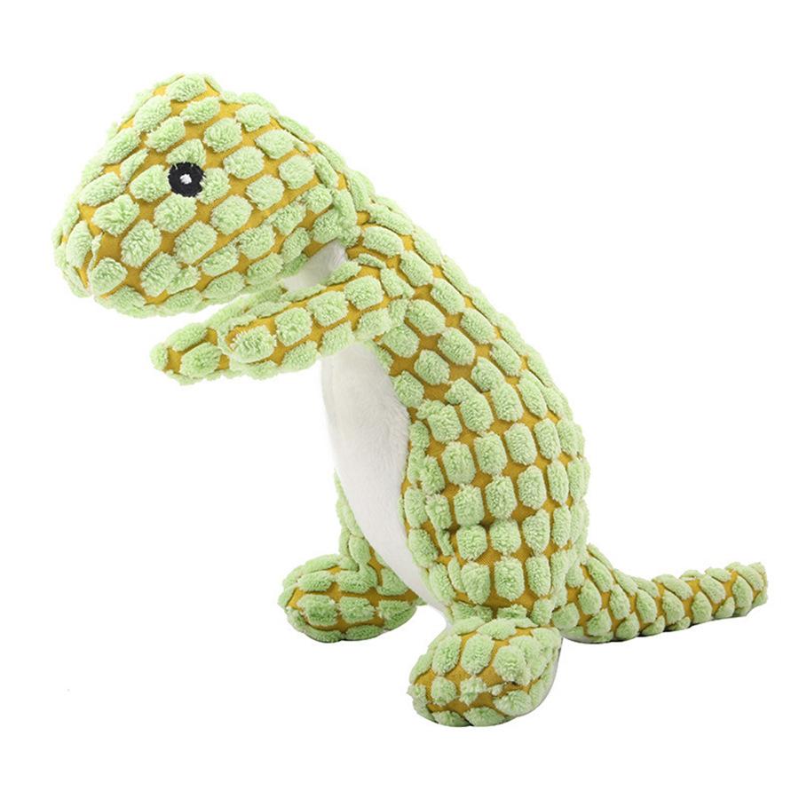 

Игрушка для домашней собаки, устойчивая к грызению, звуковая игрушка-динозавр, плюшевая игрушка для маленькой собаки, золотистый ретривер, плюшевый мишка, большая собака, щенок зелёный