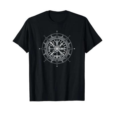 Funny Vegvisir Viking Compass Runes Nordic Mythology S T Shirt Vintage Graphic Top For Everyday Wear Comfortable Soft