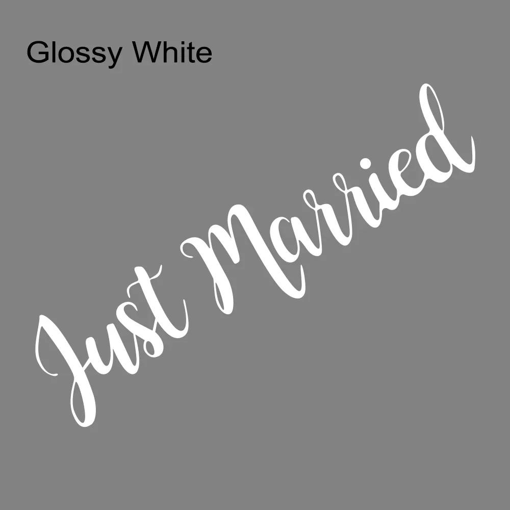 Just Married Wedding Slogan Car Windshield Window Banner Sticker PVC Vinyl Decal Personalised Car Decoration Wedding Supplies