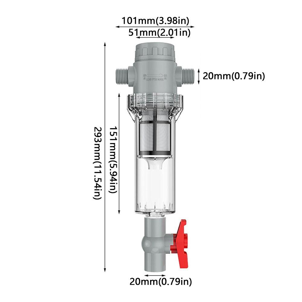 1/2 Thread Fish Waste Collector Precision Filtration Water Filter Valve Garden Pool