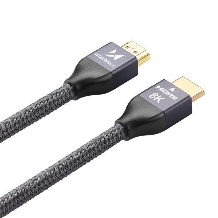 Cable hdmi 2.1 8K 60 Hz 48 Gbps 4K 120 Hz 2K 144 Hz 5 m silver