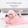 Children's Hooded Coral Fleece Bathrobe - Soft, Absorbent Cape Towel for Boys & Girls.
