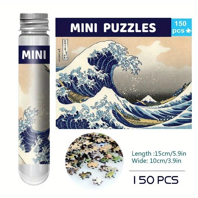 Fotorámeček The Great Wave Off Kanagawa 150 Mini Test Tube Puzzle Home Vánoční dárek Mládež Dospělý Dospělý Puzzle DIY YC-M