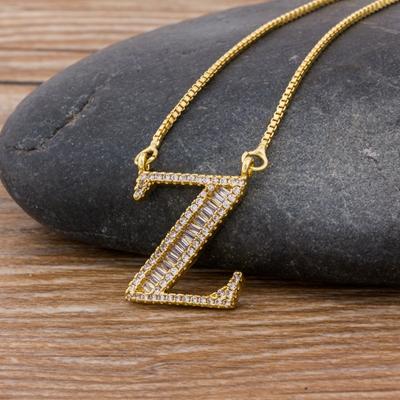 

Nidin Hot Sale Classic Design Initials Alphabet 26 A-Z Letters Pendant Necklace Family Name Capital Neck Chain Jewelry for Women