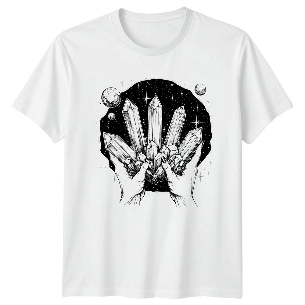 Witch Hands Crystal Celestial TShirt Magic Occult Starry T Shirt S