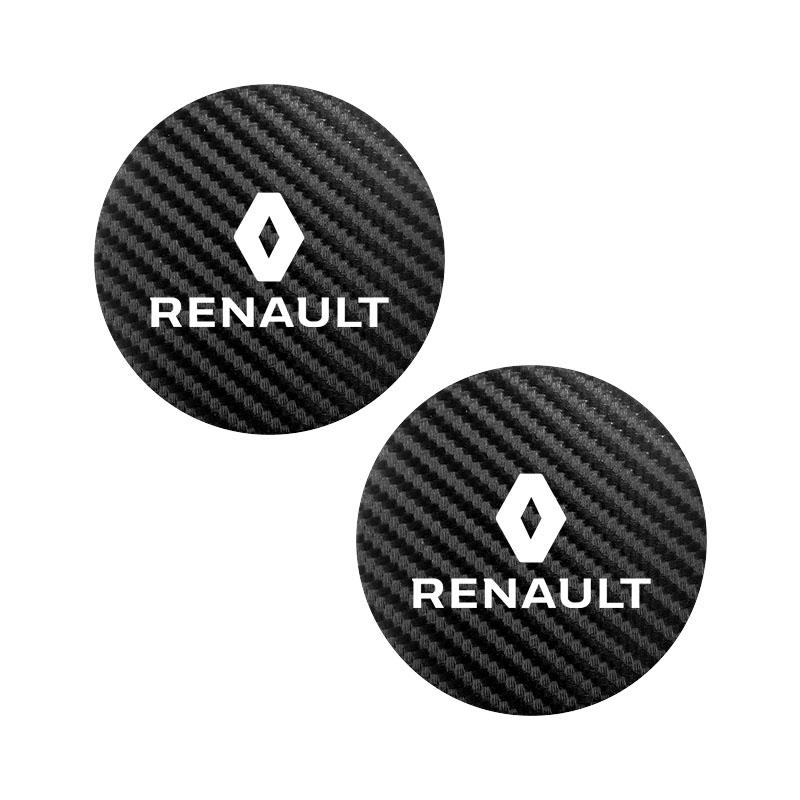 

Hub Caps 2Pcs Car Leather Coaster Pad Anti-noise Water Cup Mat For Renault QM6 Clio Kadjar Koleos Megane ZOE Espace Scenic Captu
